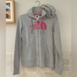 Like New North Face gray full zip hoodie!